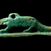 An Egyptian Faience Ichneumon Amulet
Ptolemaic
