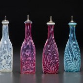 Four Fern Opalescent Glass Barber's