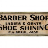 A Barber Shop Advertising Sign
20th