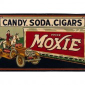 A 'Drink Moxie' Embossed Tin Store