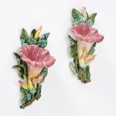 PAIR FIVES LILLE MAJOLICA WALL