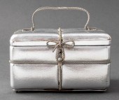 JUDITH LEIBER SILVER-TONE LEATHER
