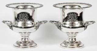 Antique-SILVERPLATE-WINE-COOLERS