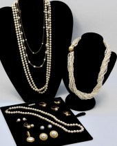 LOT: FIFTEEN PEARL PIECES, INCLUDING
