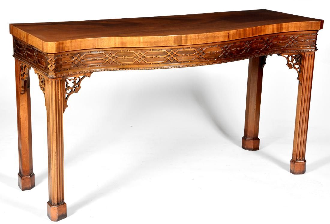 ENGLISH CHIPPENDALE MAHOGANY CONSOLE 3d18f1