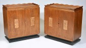 PAIR OF ART DECO SHIPS CABINETS WITH