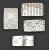 4 ENGLISH STERLING SILVER CALLING CARD
