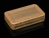 GOLD SNUFF BOX, FRENCH, POSSIBLY 18TH