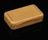 GOLD SNUFF BOX, FRENCH, POSSIBLY 18TH