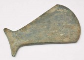 EARLY ASIATIC BRONZE AXE HEAD OR CHOPPEREarly