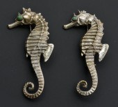 MEXICAN SILVER SEAHORSE PINS (2) WITH