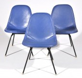 HERMAN MILLER SIDE CHAIRS (3) IN BLUE