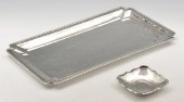 2 STERLING SILVER HAND HAMMERED TRAYS,