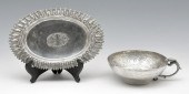 THAILAND SILVER TRAY AND BOWL WITH HANDLEThailand