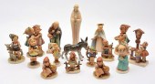 GROUPING OF 16 HUMMEL FIGURINES. TALLEST: