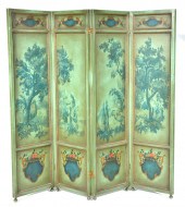 HAND PAINTED WOODEN SCREEN IN THE FRENCH