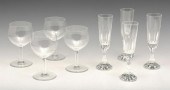 BACCARAT: 4 CHAMPAGNE, 8 3/8; 4 RED