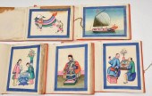 FIVE CHINESE PAINTING BOOKS. 60 BOAT/DAILY