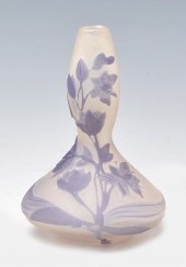 GALLE CAMEO GLASS BUD VASEGalle cameo