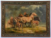 B. MURKSTEINER, WILD HORSES, OIL ON
