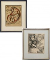 MARC CHAGALL  ETCHINGS (2)Marc Chagall