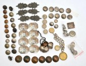 GROUPING OF NATIVE AMERICAN COIN BUTTONS,