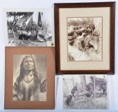 4 NATIVE AMERICAN PHOTOGRAPHS, INCL