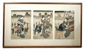 KUNI YOSHI (1797-1861), TRIPTYCH JAPANESE