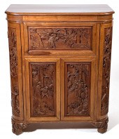 HANNA HOUSE CARVED CHINESE LIFT TOP