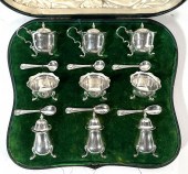 ENGLISH STERLING SILVER CONDIMENT SET