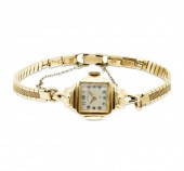 14K YELLOW GOLD LADIES WATCH WITH GOLD