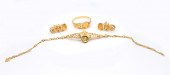 22K YELLOW GOLD SUITE OF COIN JEWELRY