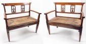 PAIR OF FRENCH CARVED CHERRYWOOD DIRECTOIRE