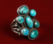 EARLY ZUNI OR NAVAJO TURQUOISE & SILVER