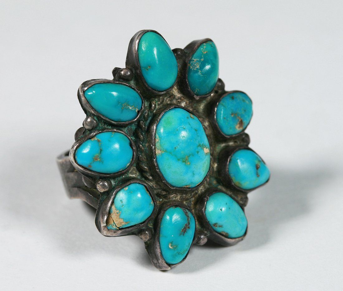 OLD PAWN ZUNI OR NAVAJO TURQUOISE 3d24be