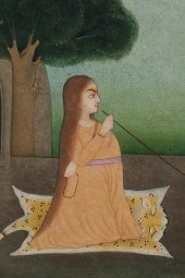 EARLY INDIAN MUGHAL MINIATURE PAINTING