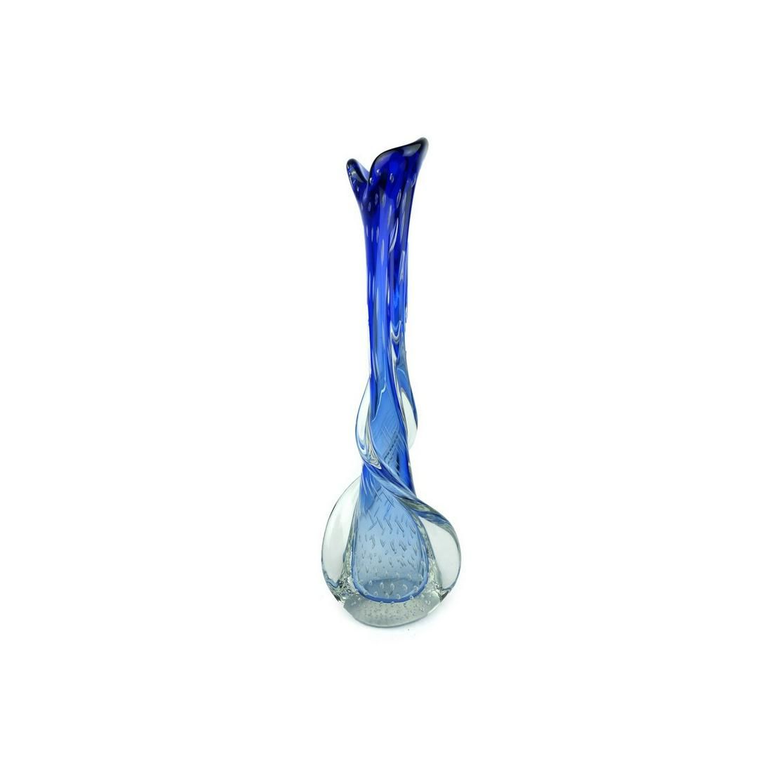 MURANO GLASS VASELarge Murano Blue 3d2676
