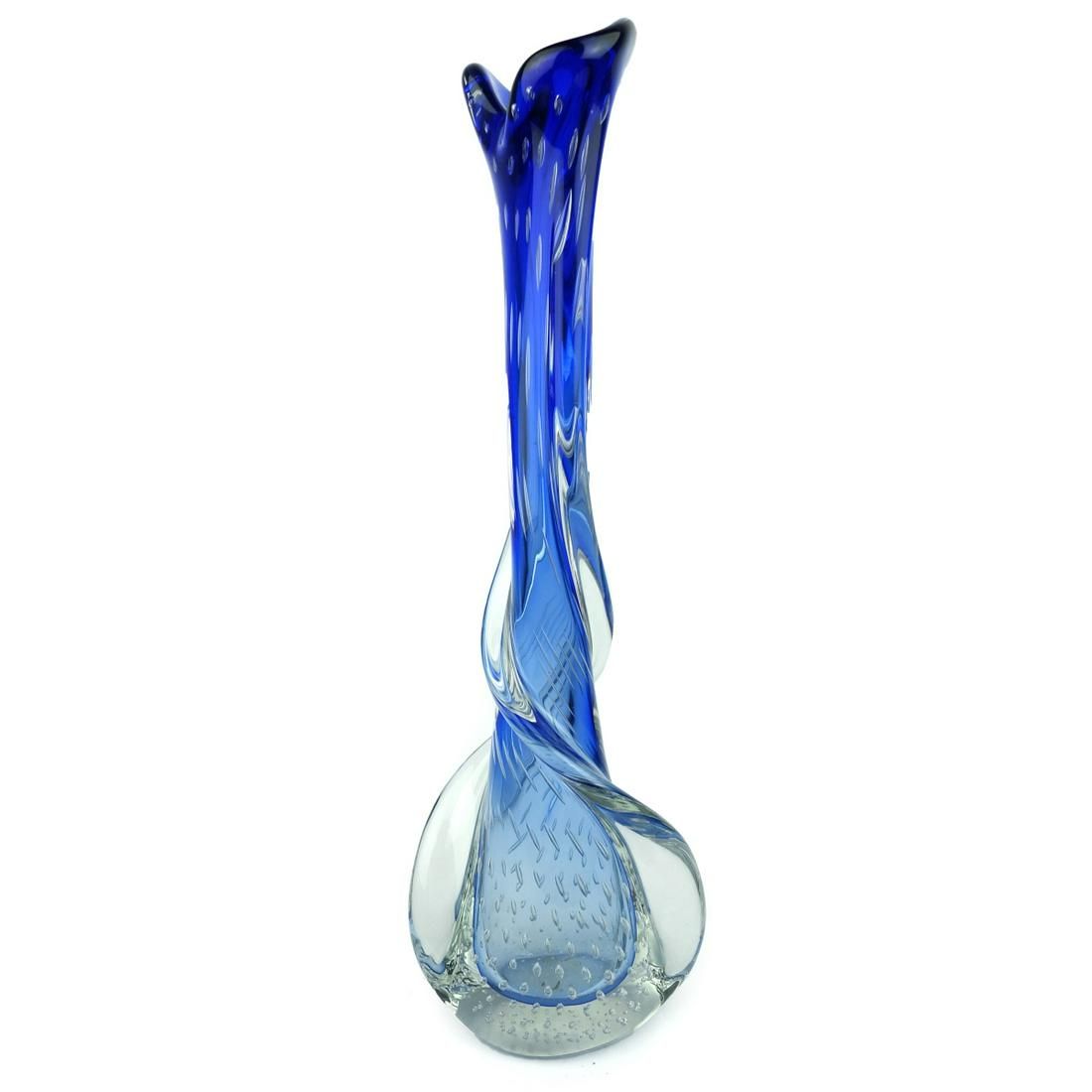 MURANO GLASS VASELarge Murano Blue 3d27a5