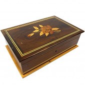 JEWELRY BOXVintage French Marquetry