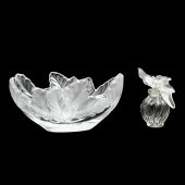 LALIQUE CRYSTAL TABLEWAREGrouping of