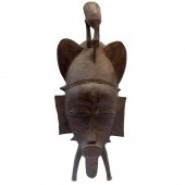 AFRICAN (SENUFO PEOPLE) CARVED MASKAfrican
