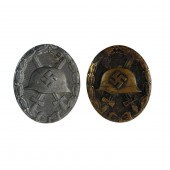 TWO GERMAN WWII WOUND BADGESGrouping