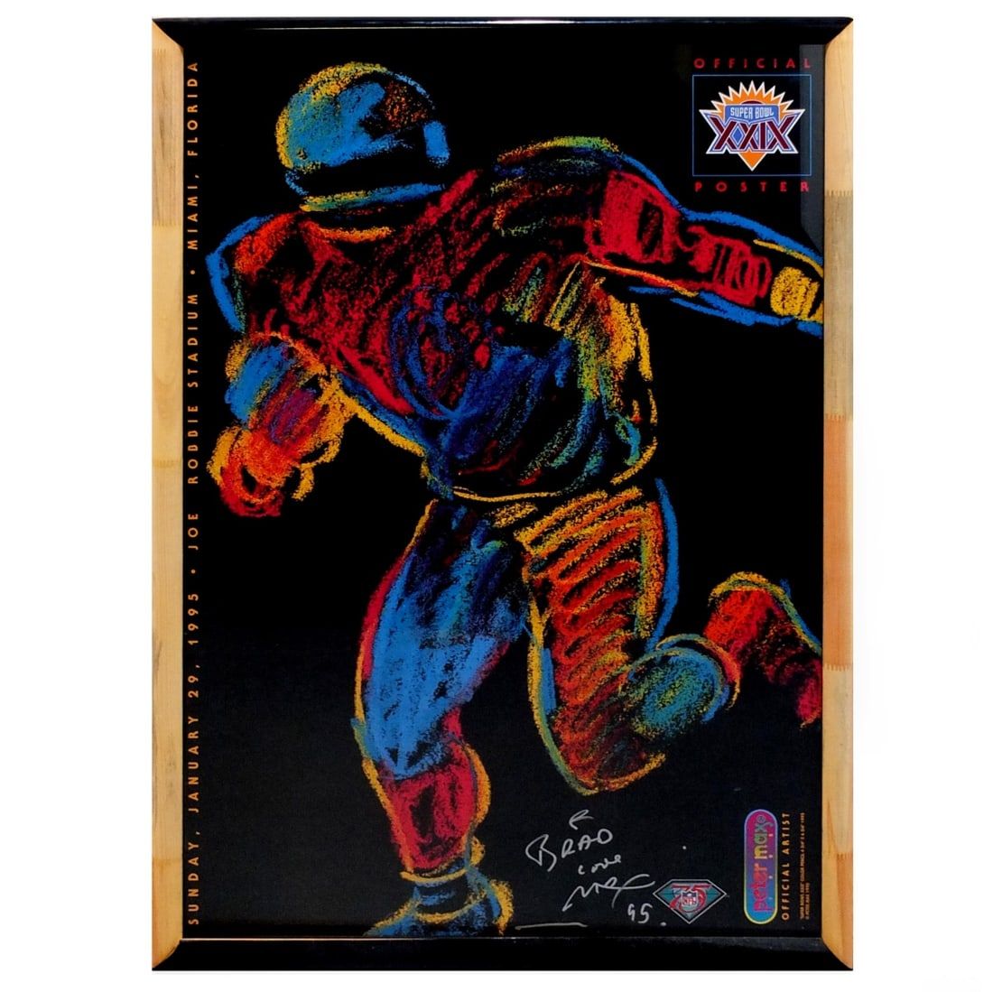 PETER MAX HAND SIGNED POSTERPeter 3d2e23
