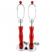 PAIR OF LUCITE AND CHROME   3d2f1f
