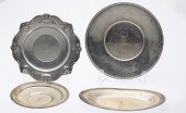 4 STERLING SILVER SERVING PLATES INCLUDING