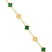 VAN CLEEF AND ARPELS, YELLOW GOLD, MALACHITE,