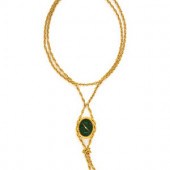 PIAGET, YELLOW GOLD AND JADE WATCH PENDANT