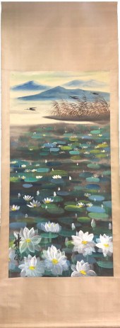 A CHINESE SCROLL PAINTINGWd.68cm Ht.137cm