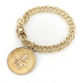 14K YELLOW GOLD BRACELET WITH CHINESE