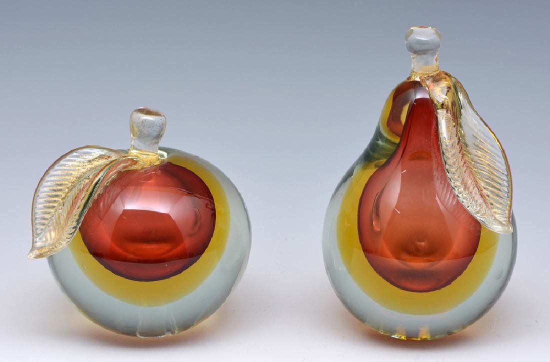 1950S MURANO SOMMERSO PEAR APPLE 3d16ed